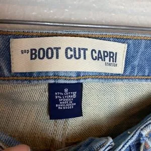 Capri GAP Coupe Bootcut – Stretch – Taille 35 – Denim Clair – état Très Bon